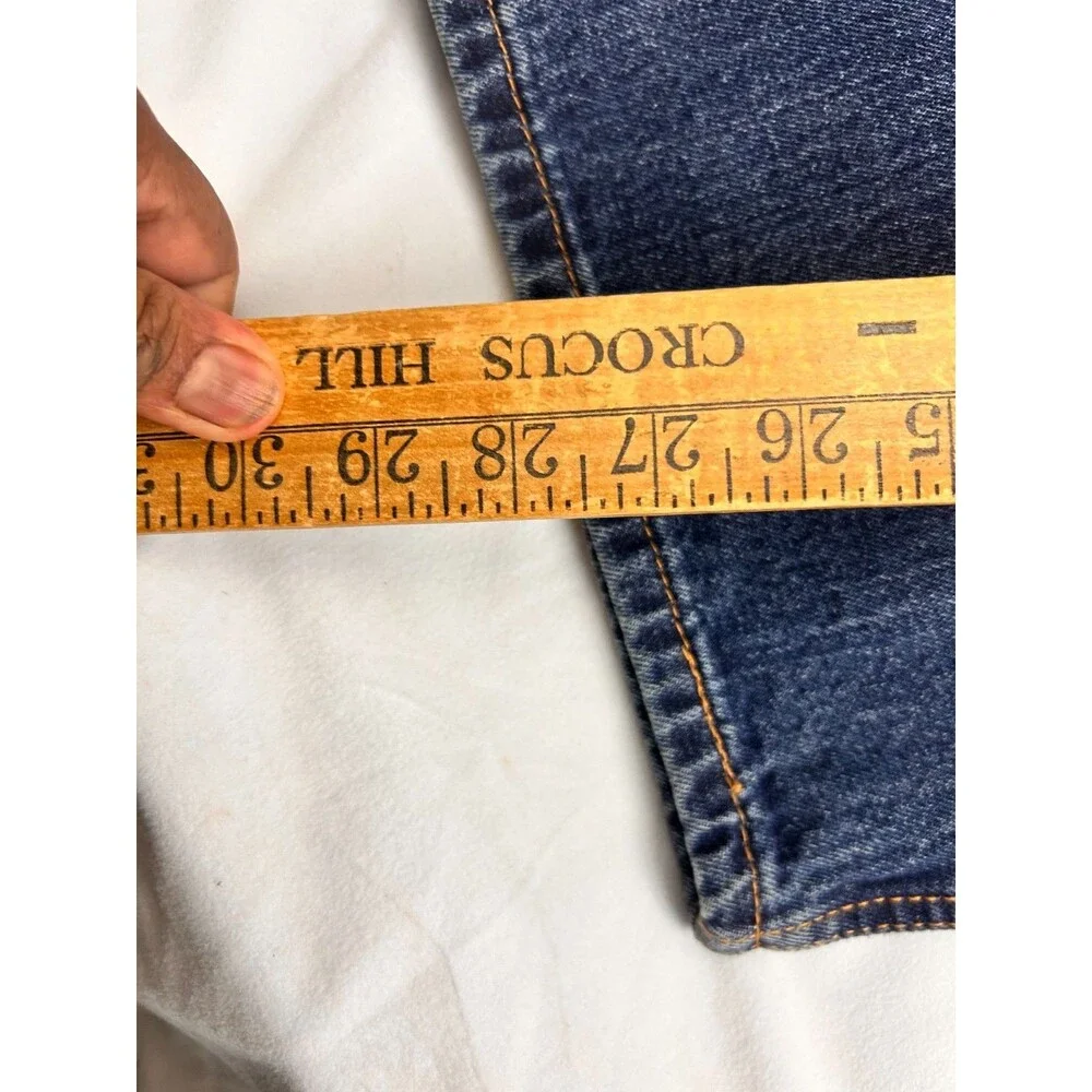 Levis 550 Jeans Mens 52X28 Relaxed Fit 100% Cotton Pants Dark Wash Straight Leg